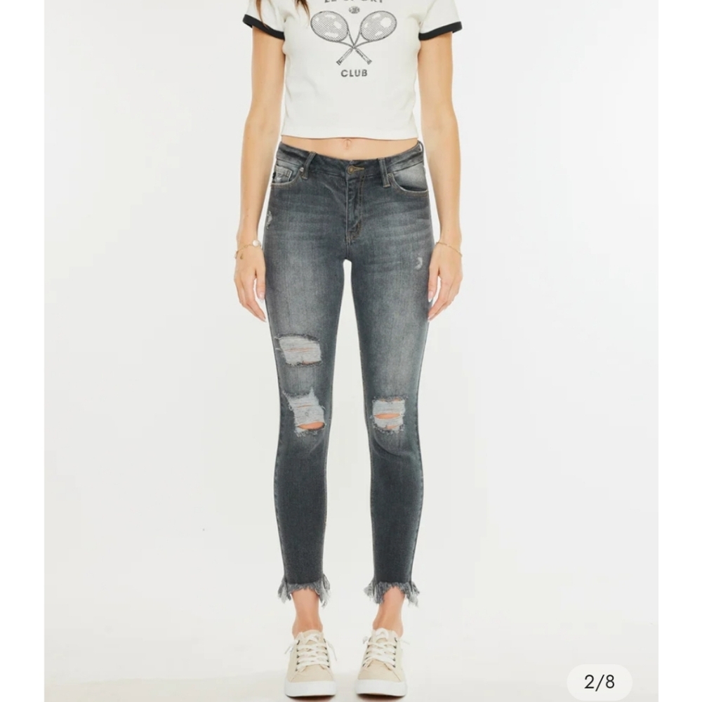 Kancan Lourdes High Rise Ankle Skinny Jeans